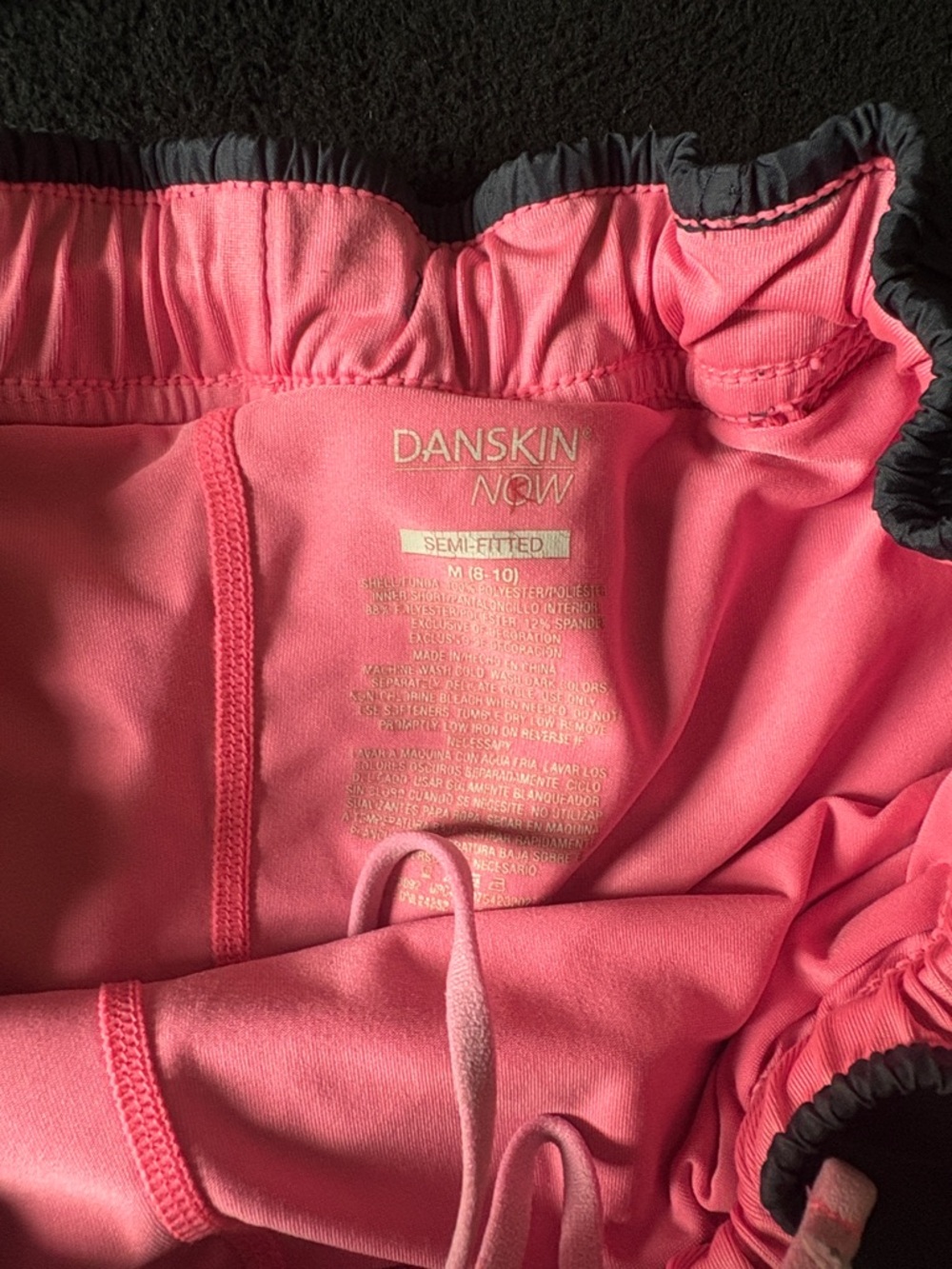 Nike Black & Charcoal Layered Running Shorts with Pink Accent - Picture 4 of 7